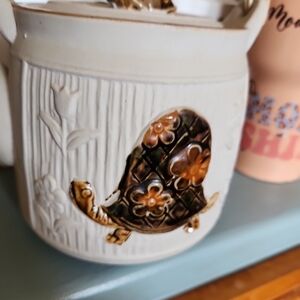 Vtg Artisan Ceramic Turtle T3a Pot